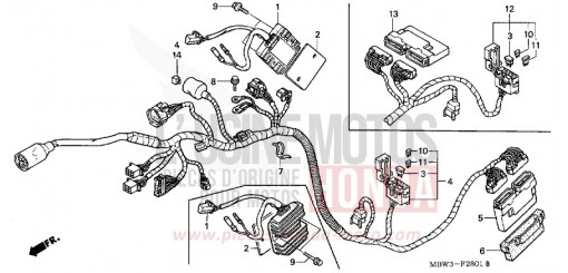 IMPIANTO ELETTRICO (2) CBR600F1 di 2001